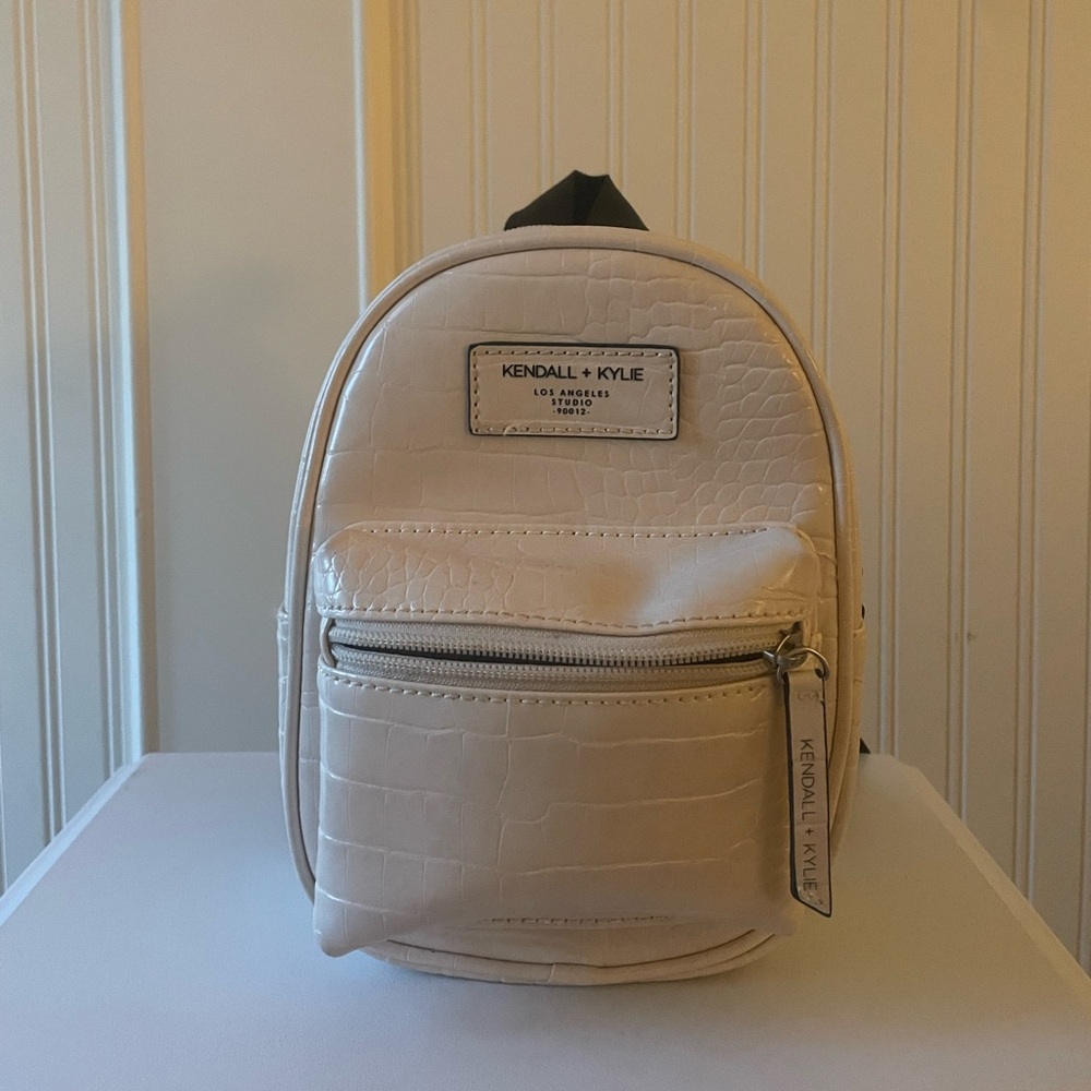 Kendall & Kylie Mini Cream Backpack